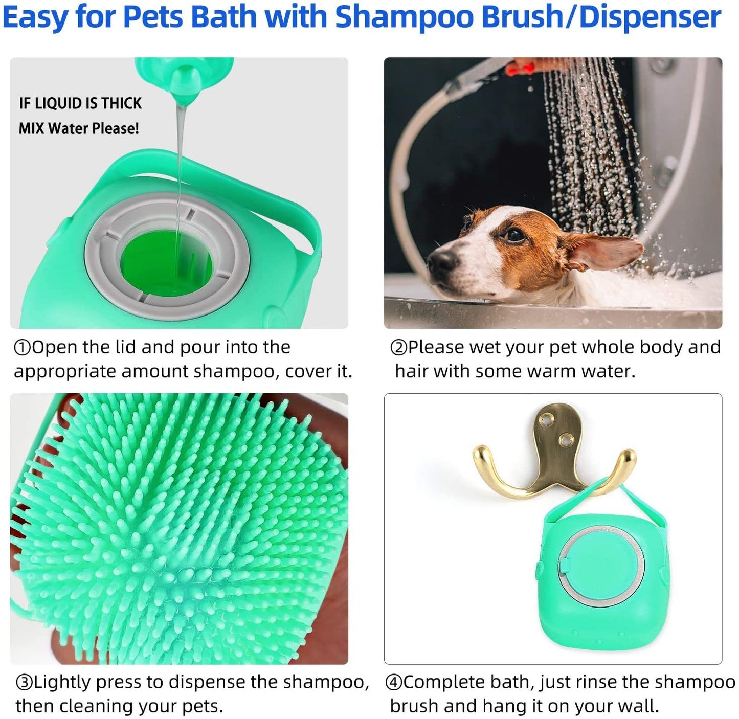 pet Shampoo Massager Brush - PAWCommand