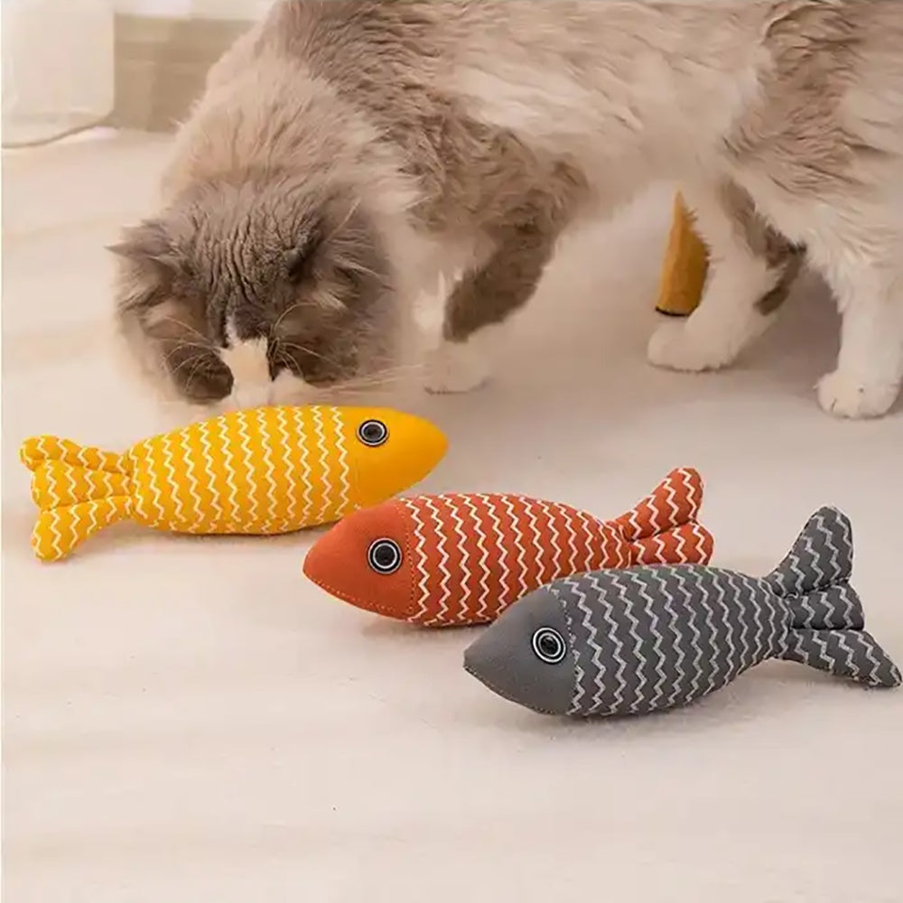 Burlap Fish Catnip Cat Toy - PAWCommand