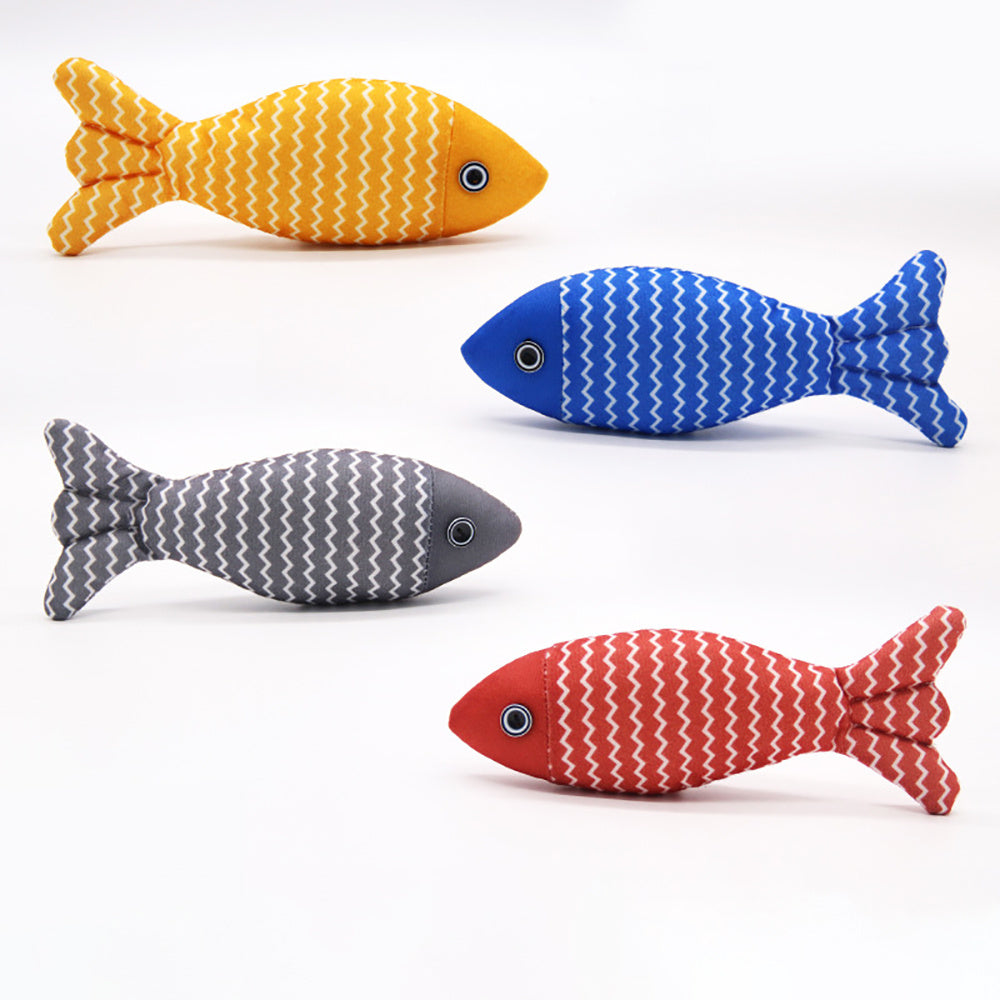 Burlap Fish Catnip Cat Toy - PAWCommand