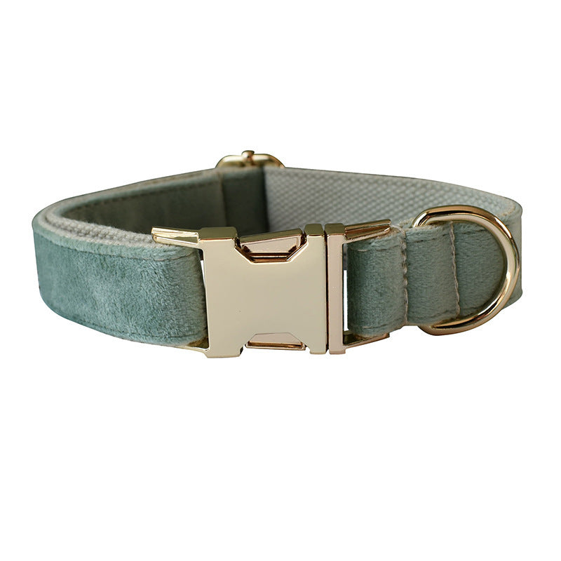 Velvet Mint Green Dog Collar + Leash - PAWCommand